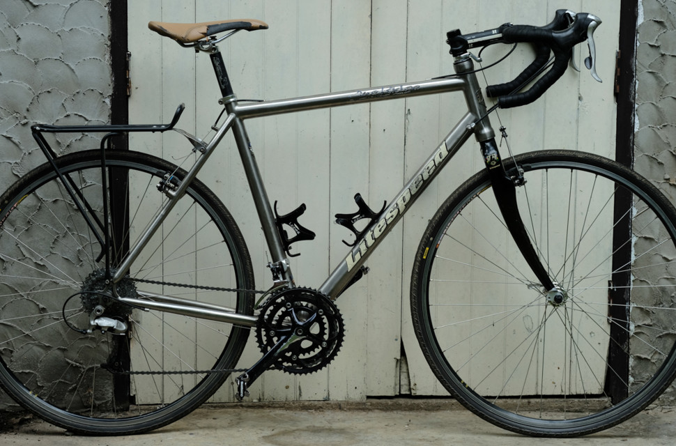 Titanium touring bike store frame